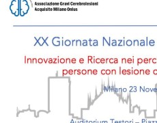 Convegno Nazionale –  Milano, 23 Novembre -“Innovazione e ricerca nei percorsi di inclusione sociale di persone con cerebrolesione acquisita”.