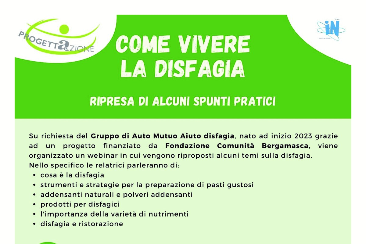 Lesioni cerebrali ed esiti: come vivere la disfagia – webinar mercoledì 22.03.2023