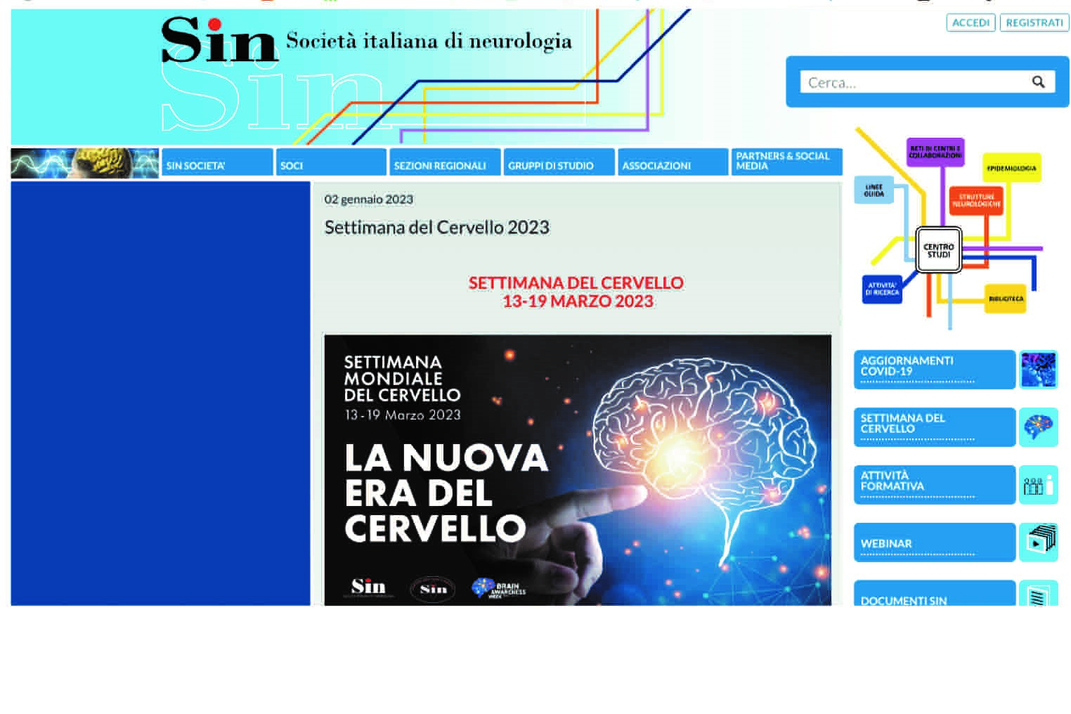 Società italiana di Neurologia: un nostro contributo tra le iniziative previste nella Settimana del cervello 2023.