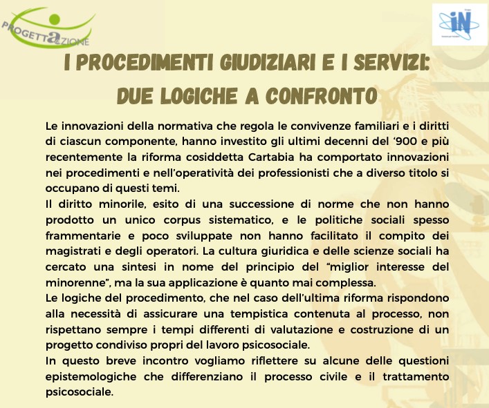 I Procedimenti Giudiziari e i Servizi: due logiche a confronto