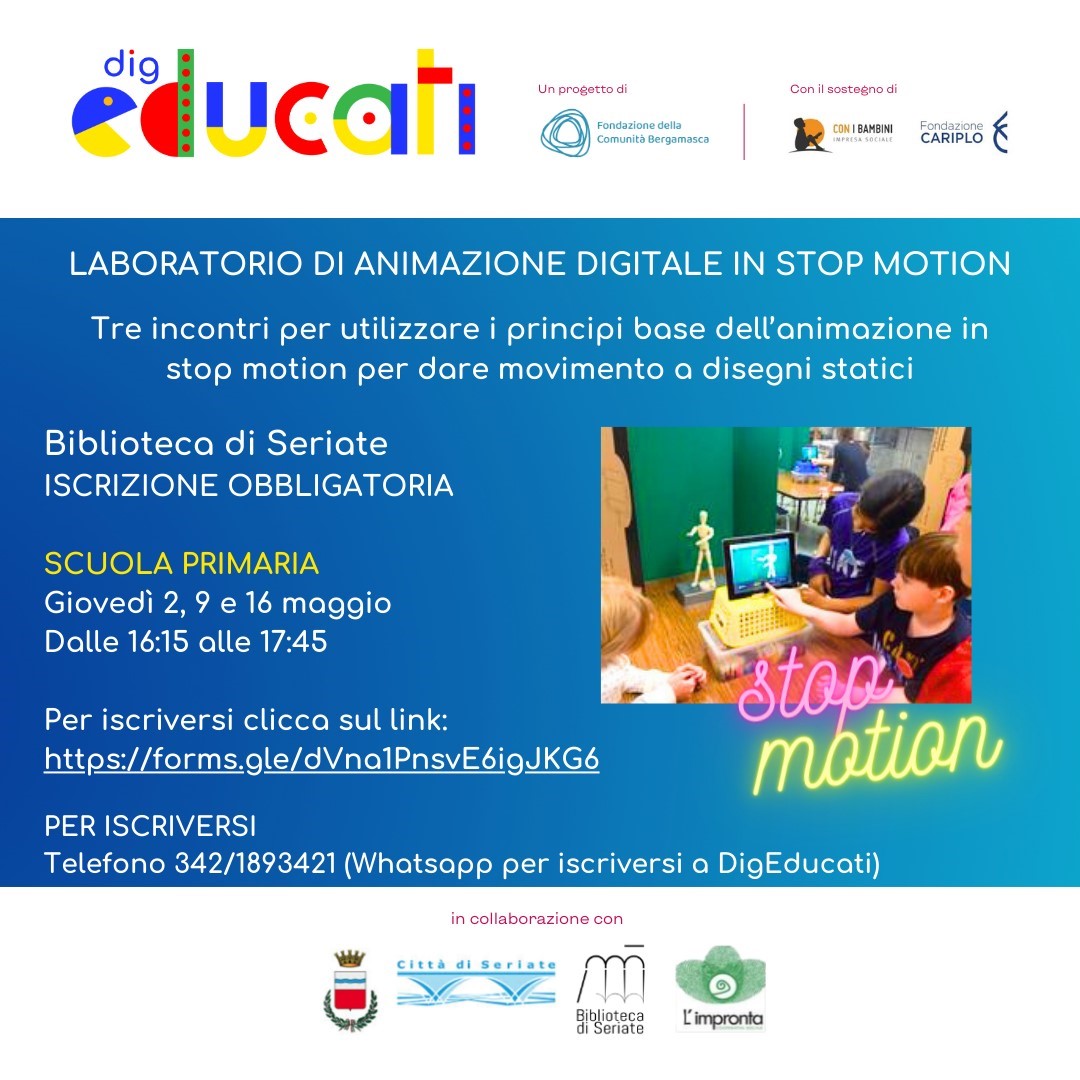 Progetto DigEducati maggio 2024: animazione digitale in Stop Motion