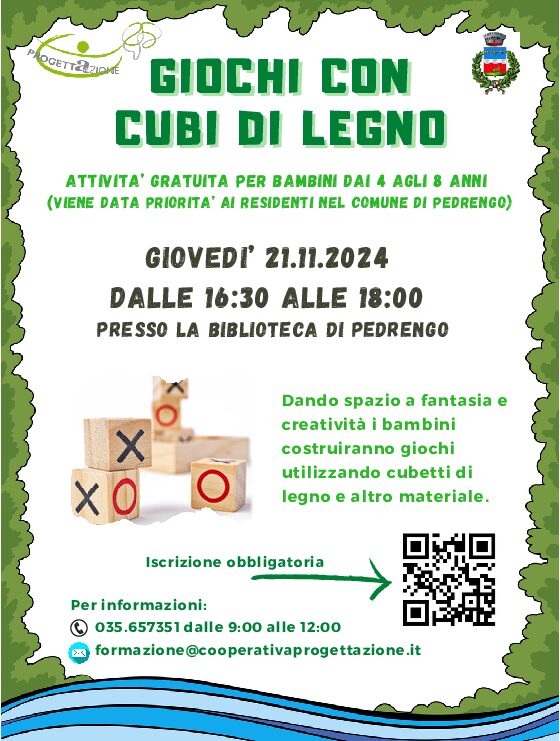 Giochi con cubi di legno